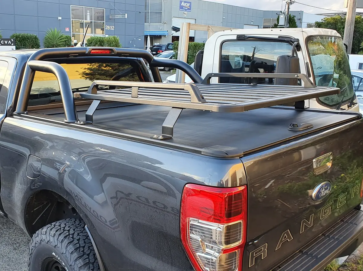 Ford Ranger Ec 2012-2021 Manual Roller Shutter Cover For Sports Bar Tonneau Hard Lid 1