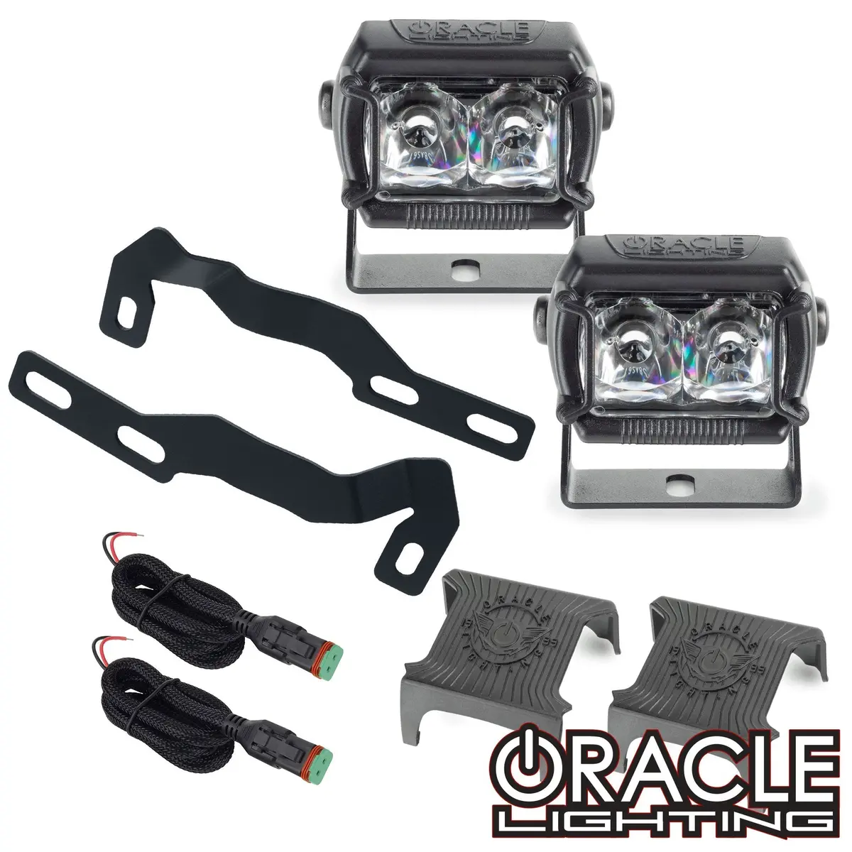 2016-2023 Toyota Tacoma (3Rd Gen) A-Pillar Hood Mount Brackets W/ Vega™ Series 2 Spotlights 1