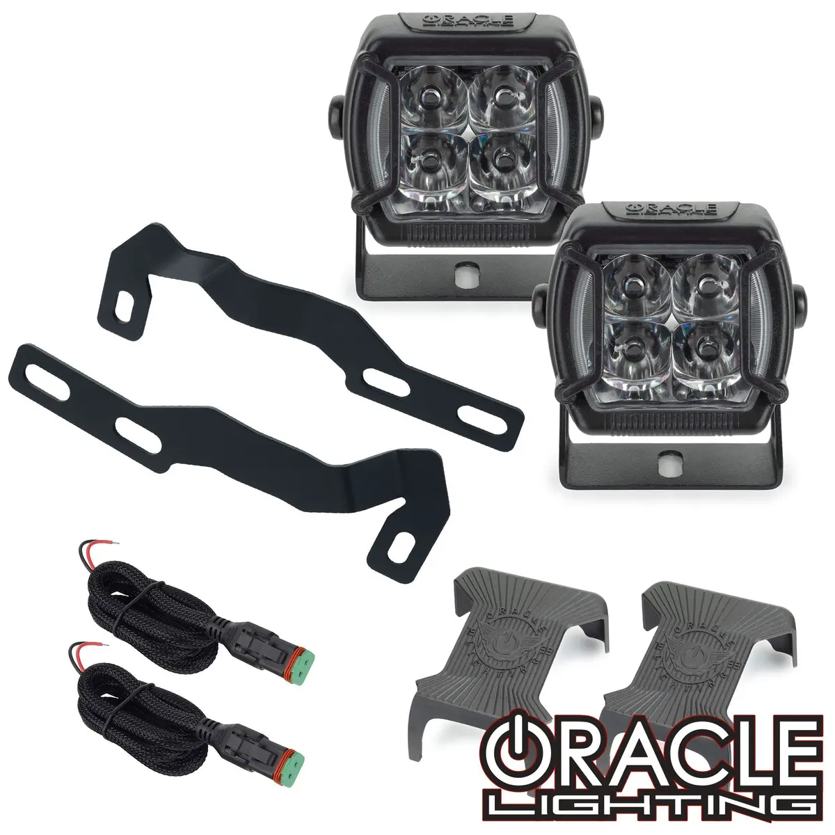 2016-2023 Toyota Tacoma (3Rd Gen) A-Pillar Hood Mount Brackets W/ Vega™ Series 4 Spotlights 1