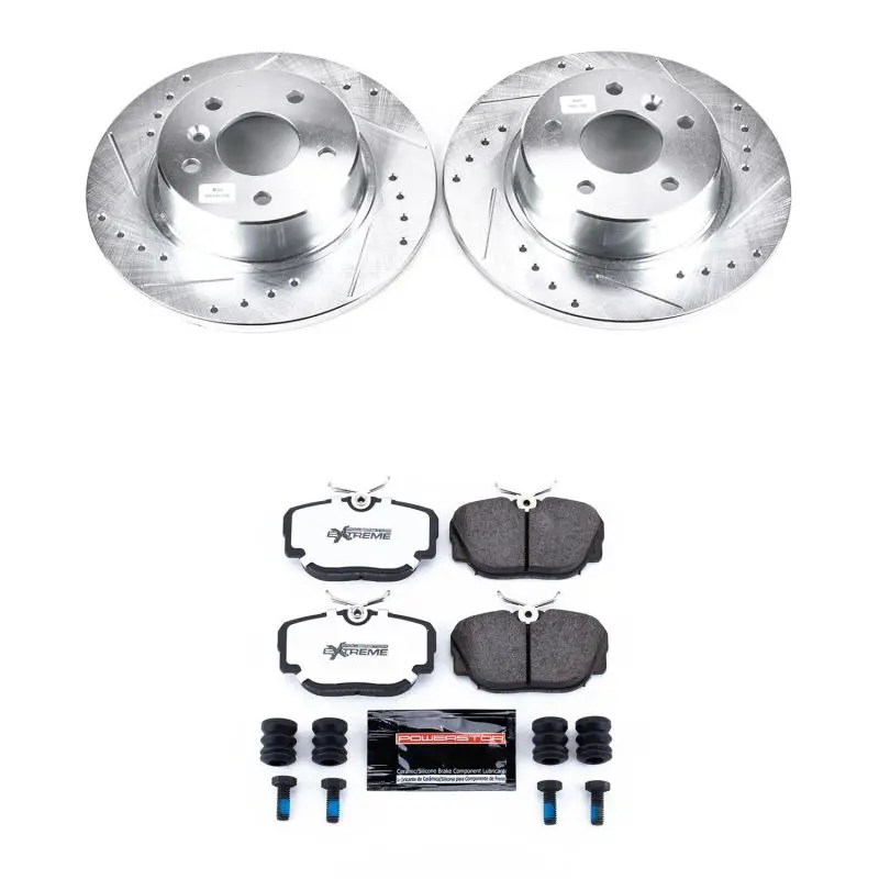 Power Stop 99-04 Land Rover Discovery Rear Z26 Street Warrior Brake Kit W/Calipers 1