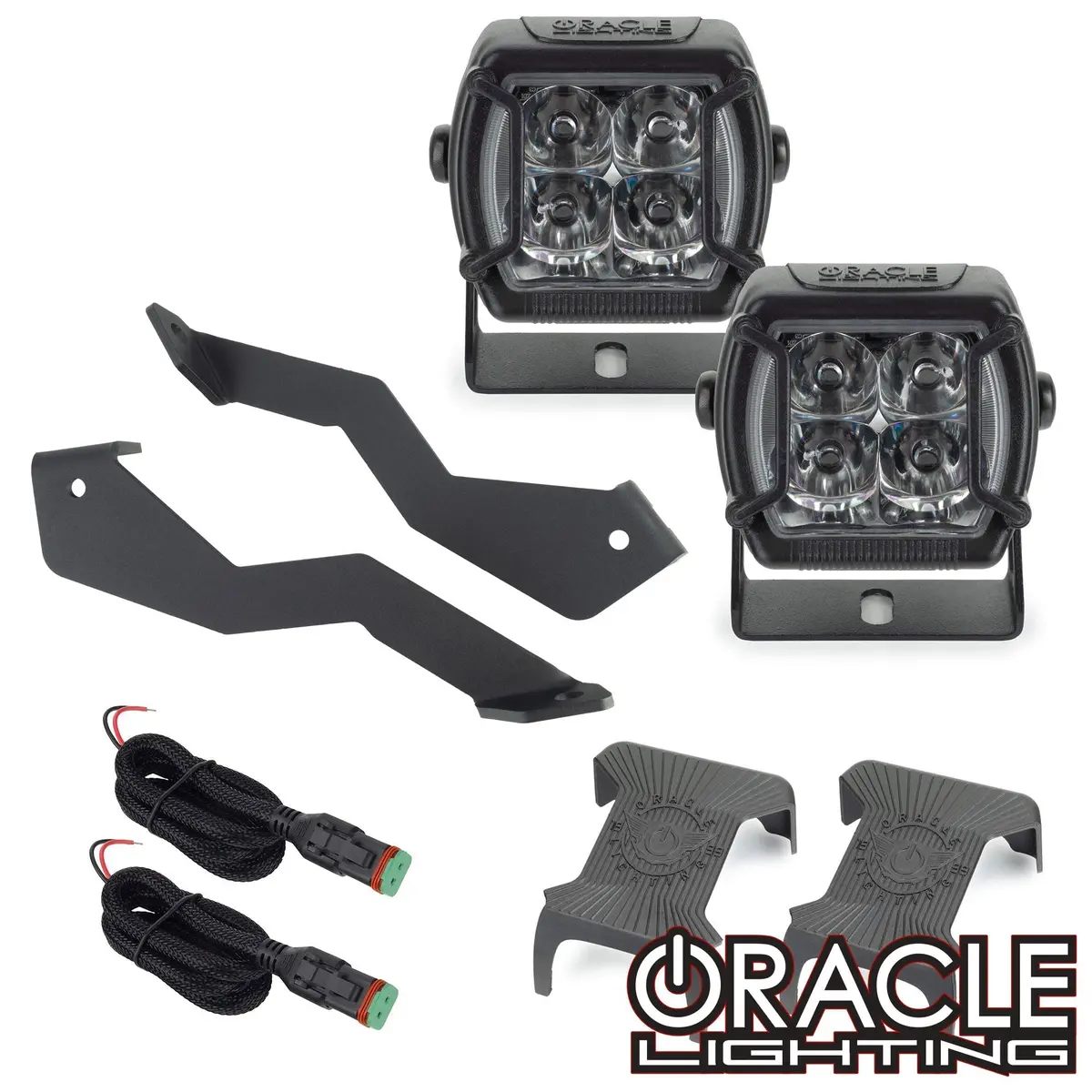 2004-2014 Ford F-150 / Raptor A-Pillar Hood Mount Brackets W/ Vega™ Series 4 Spotlights 1