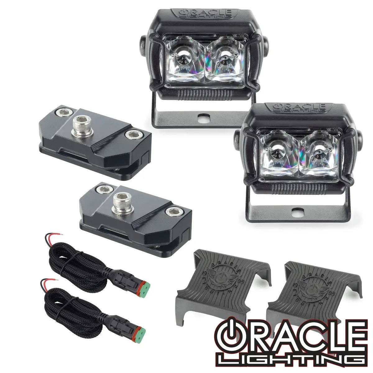 Universal A-Pillar Hood Mount Brackets W/ Vega™ Series 2 Spotlights 1