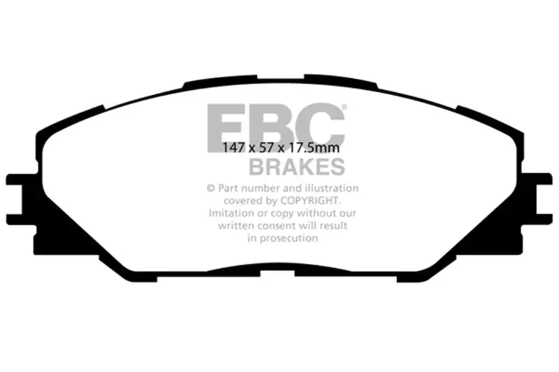 Ebc 09-10 Pontiac Vibe 2.4 2Wd Ultimax2 Front Brake Pads 1