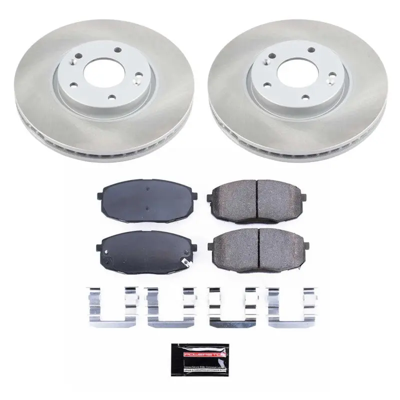 Power Stop 10-13 Kia Forte Koup Front Semi-Coated Rotor Kit 1