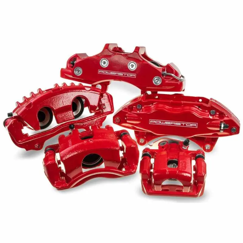 Power Stop 10-14 Subaru Outback Rear Red Caliper (Pair) 1