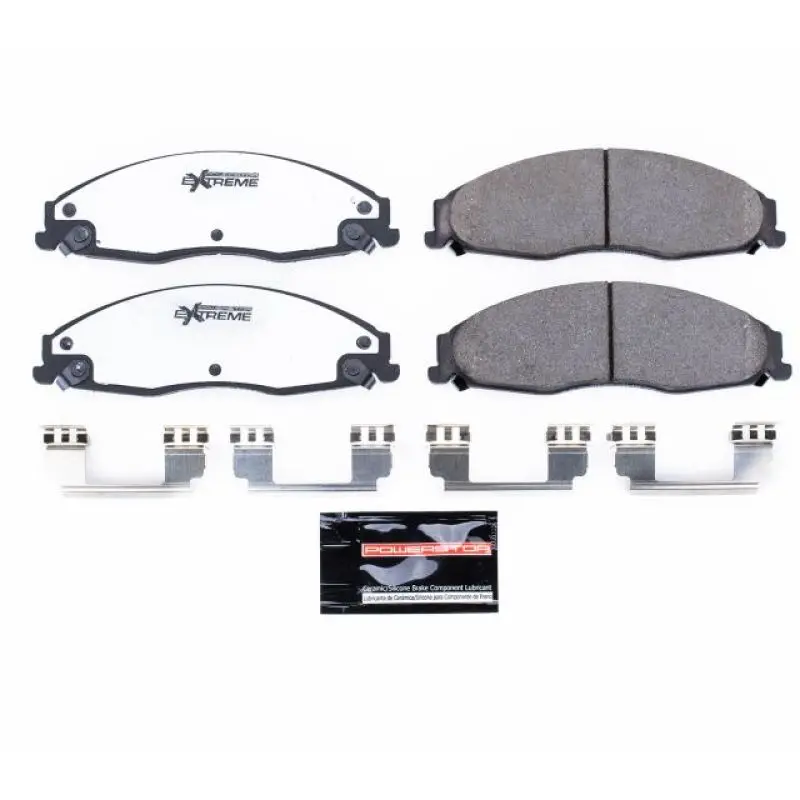 Power Stop 03-07 Cadillac Cts Front Z26 Extreme Street Brake Pads W/Hardware 1