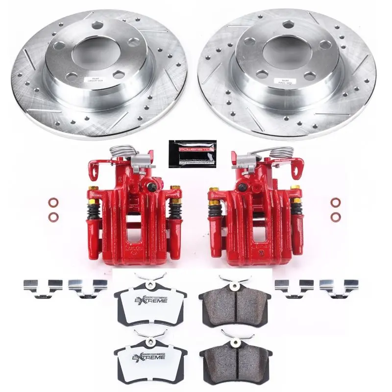 Power Stop 98-04 Audi A6 Quattro Rear Z26 Street Warrior Brake Kit W/Calipers 1