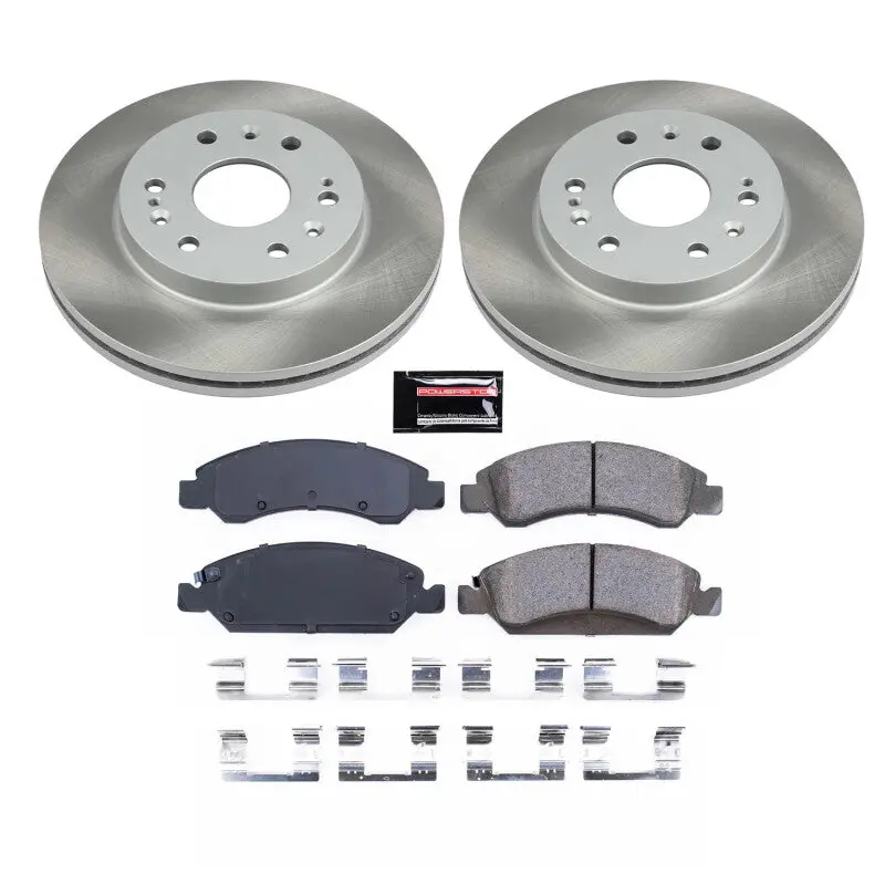 Power Stop 15-20 Gmc Yukon Xl Front Semi-Coated Rotor Kit 1