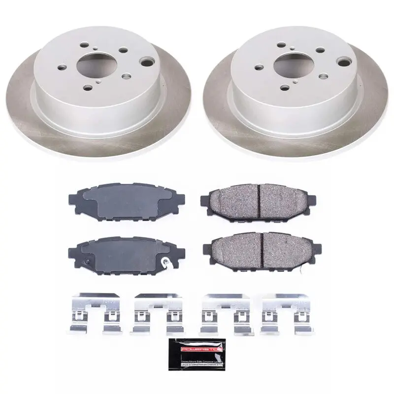 Power Stop 13-15 Subaru Xv Crosstrek Rear Semi-Coated Rotor Kit 1