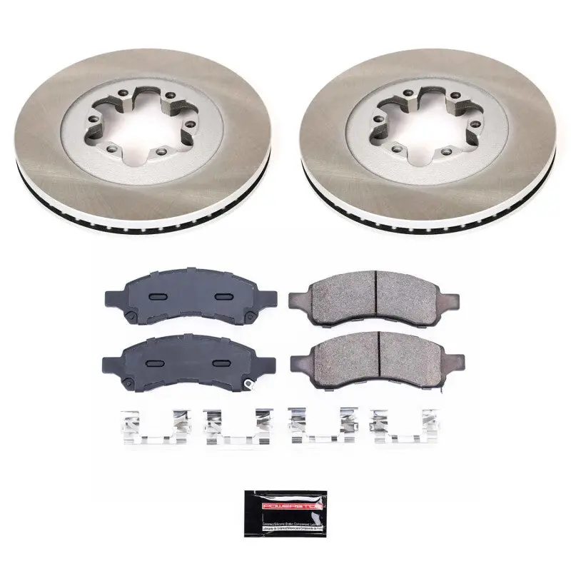 Power Stop 09-12 Gmc Canyon Front Semi-Coated Rotor Kit 1
