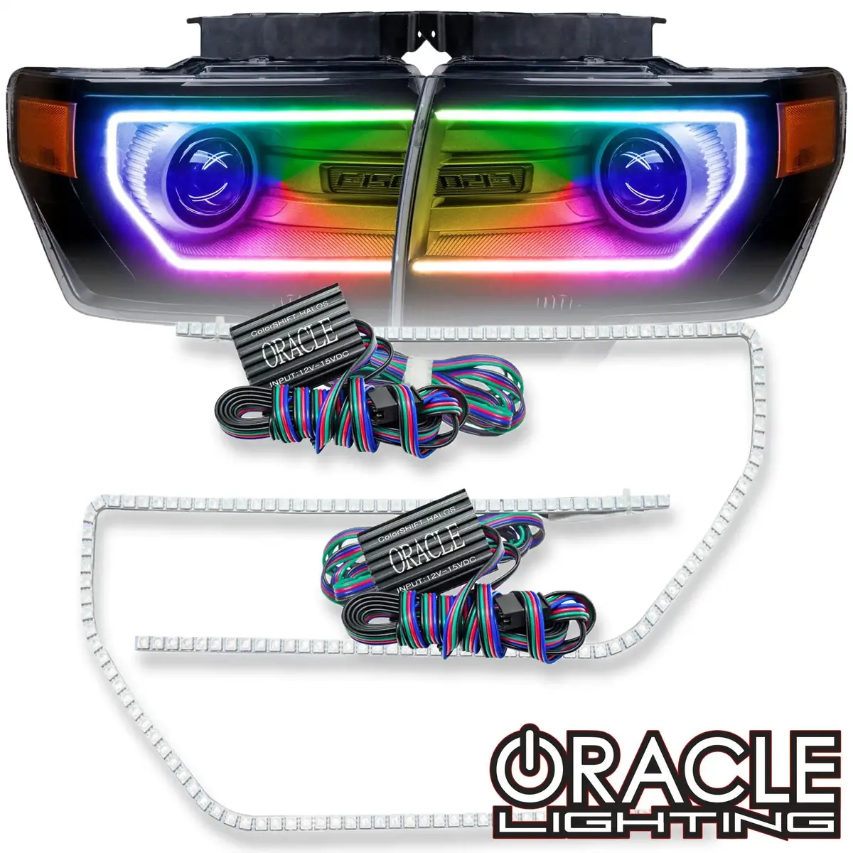 Oracle Lighting 2009-2014 Ford F-150/Raptor Led Perimeter Headlight Halo Kit 1
