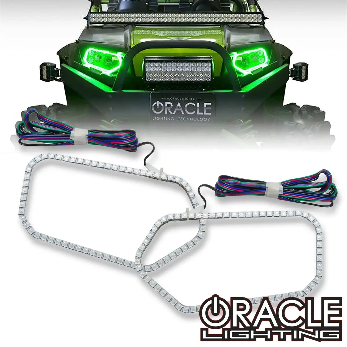 Oracle Lighting 2009-2013 Polaris Sportsman Led Headlight Halo Kit 1