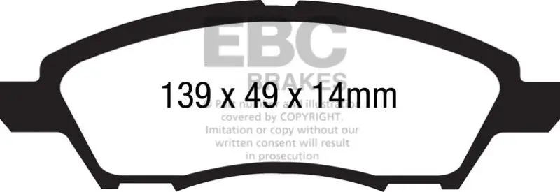 Ebc 12+ Nissan Versa 1.6 Ultimax2 Front Brake Pads 1