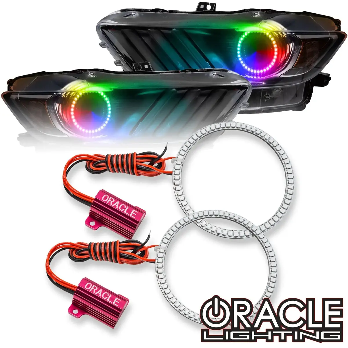 Oracle Lighting 2015-2017 Ford Mustang V6/Gt/Shelby Led Headlight Halo Kit 1