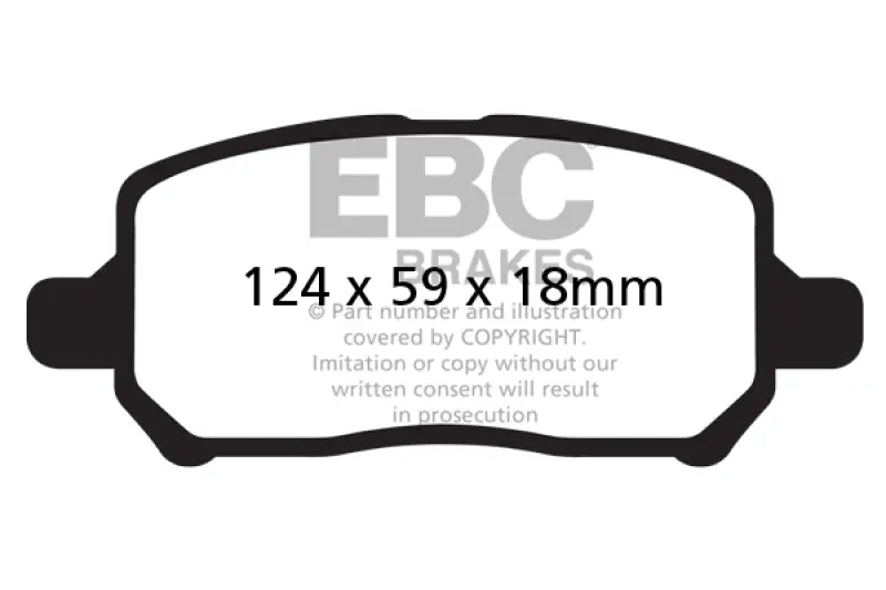 Ebc 05-10 Chevrolet Cobalt 2.2 4 Lug Ultimax2 Front Brake Pads 1