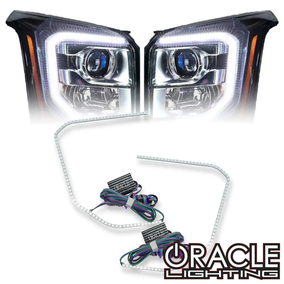 Oracle Lighting 2015-2020 Gmc Yukon Led Colorshift Headlight Halo Kit 1