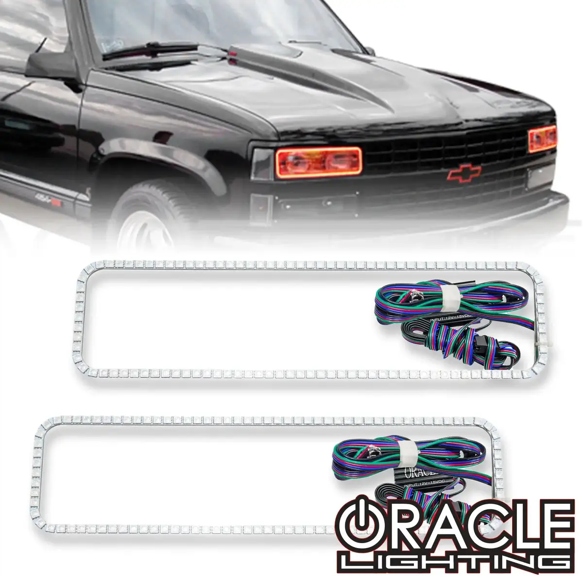 Oracle Lighting 1987-1999 Chevrolet Ck Led Headlight Halo Kit 1