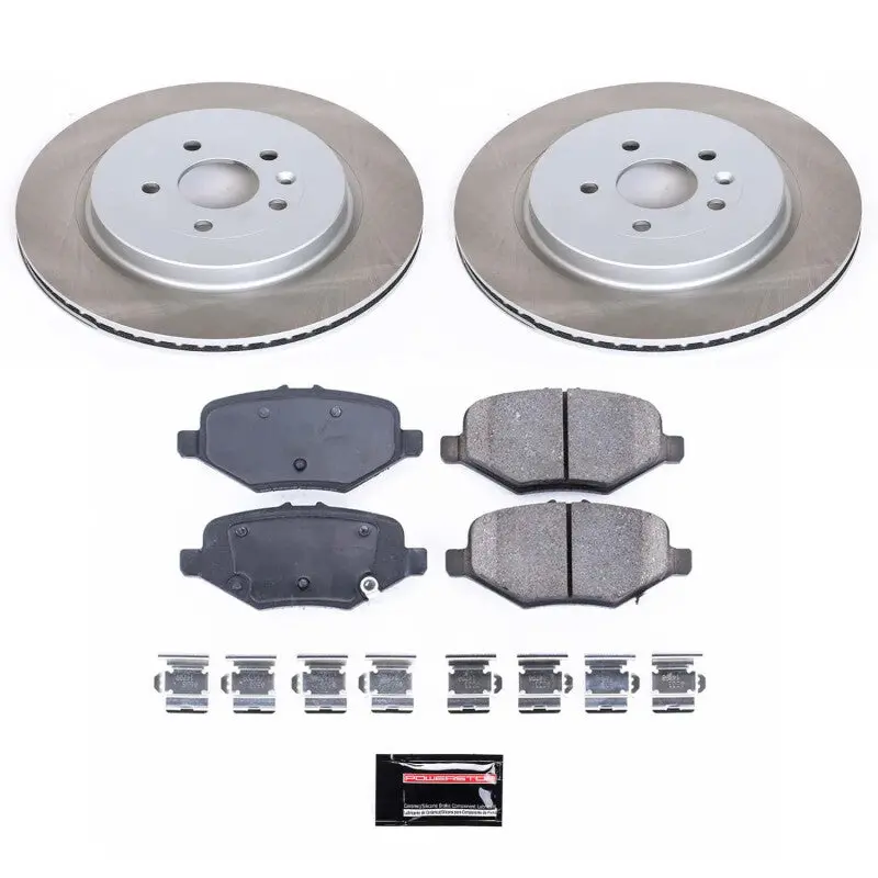 Power Stop 13-19 Lincoln Mkt Rear Semi-Coated Rotor Kit 1