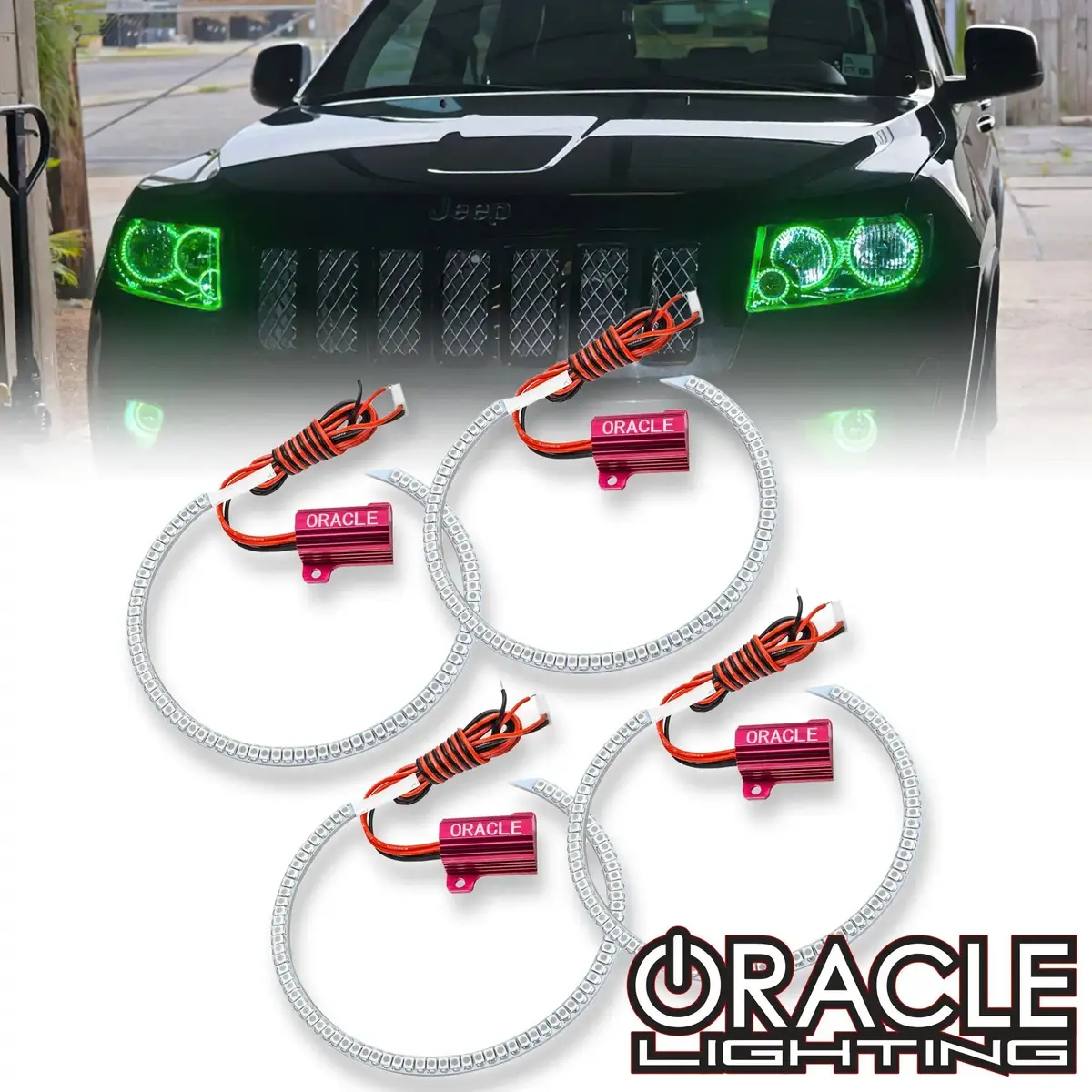 Oracle Lighting 2011-2013 Jeep Grand Cherokee Led Headlight Halo Kit 1