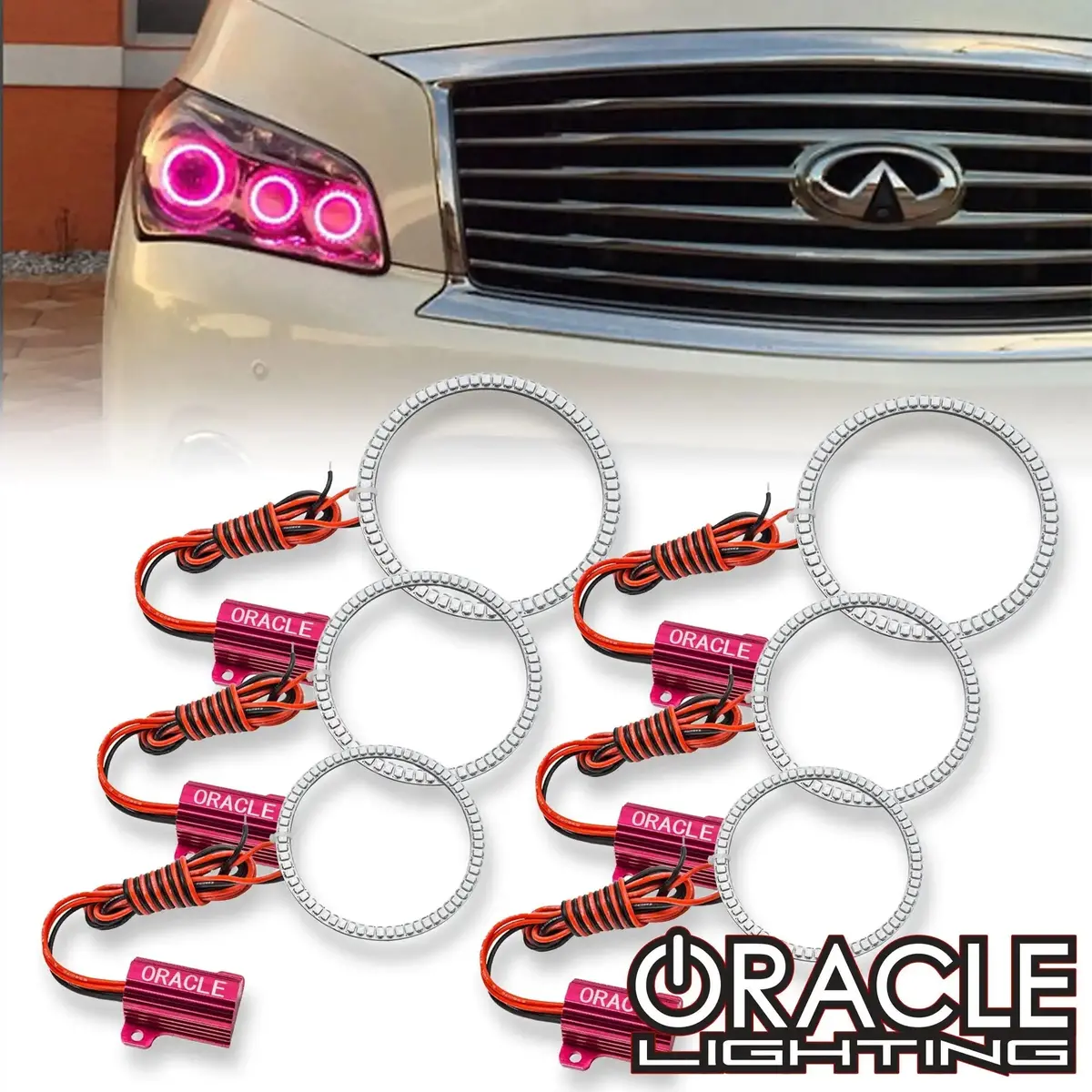 Oracle Lighting 2011-2013 Infiniti Qx56 Smd Headlight Halo Kit 1