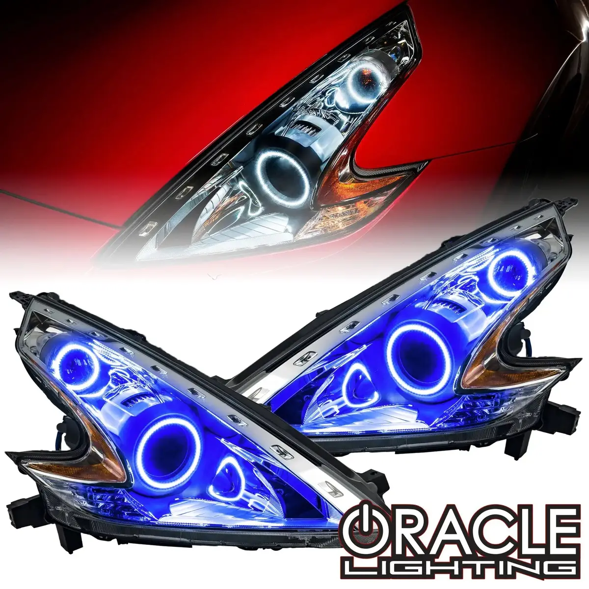 Oracle Lighting 2009-2021 Nissan 370Z Led Dual Headlight Halo Kit 1