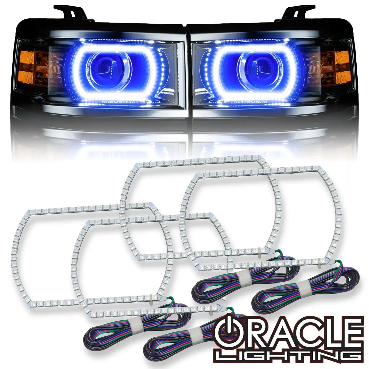 2014-2015 Chevy Silverado 1500 Oracle Colorshift Halo Kit (Projector Style) 1