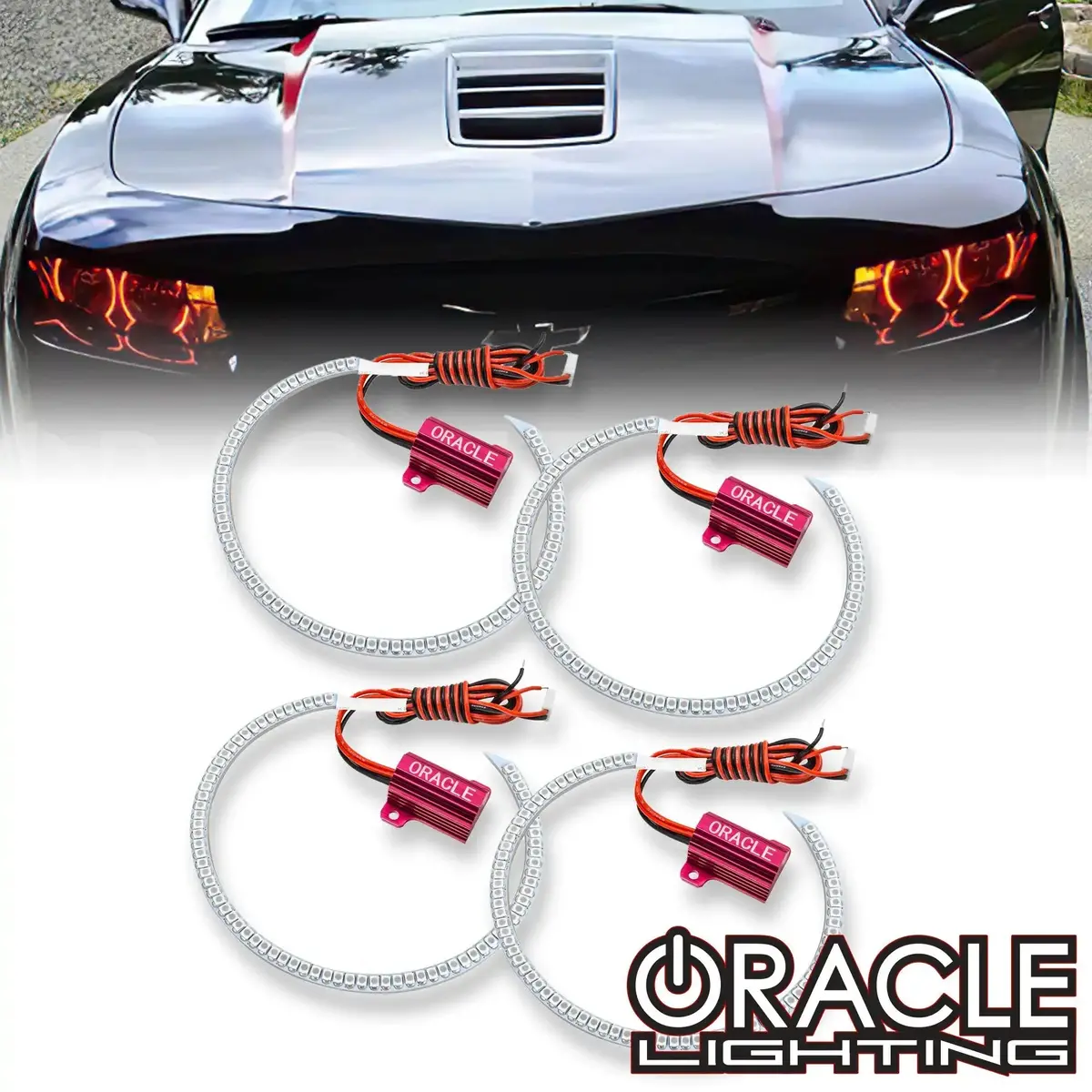 2014-2015 Chevrolet Camaro Non-Rs Oracle Dual Halo Headlight Kit (Round Style) 1