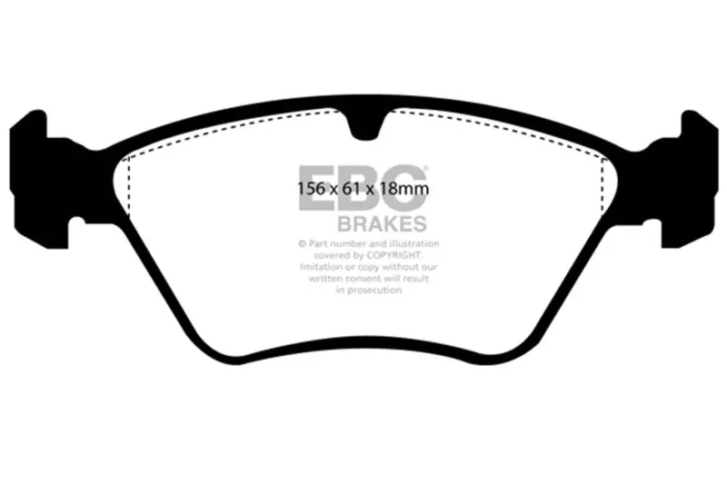 Ebc 94-96 Saab 900 2.0 Turbo Ultimax2 Front Brake Pads 1