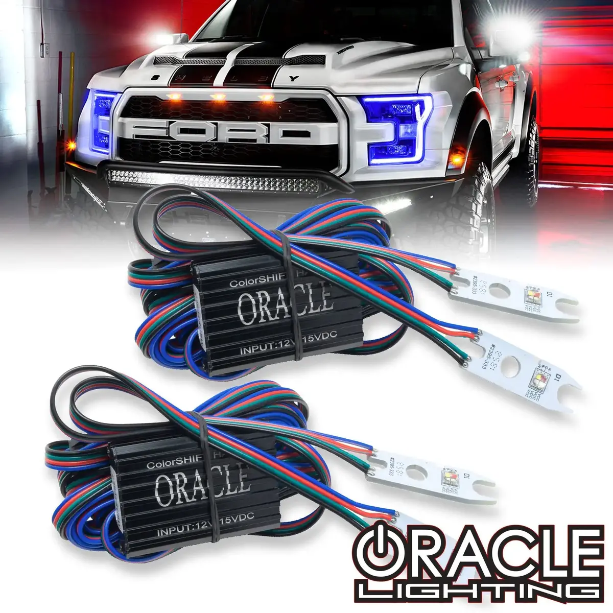 Oracle Lighting 2015-2017 Ford F-150 Colorshift Headlight Drl Upgrade Kit 1
