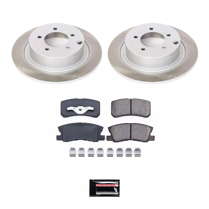 Power Stop 11-12 Mitsubishi Outlander Sport Rear Semi-Coated Rotor Kit 1