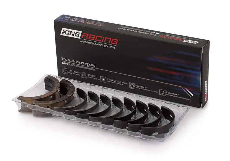 King Engine Bearings Ford V8 351Ci 5.8L 16V (Size .010X Oversized) Performance Main Bearing Set 1