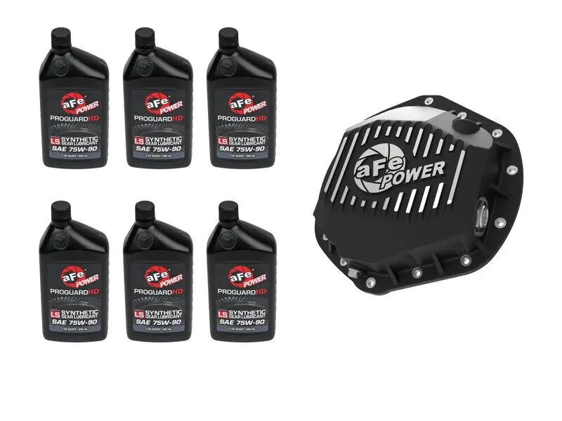 Afe Power Front/Rear Diff Cover Kit W/ Oil 01-10 Gm Diesel Trucks V8 (Aam 9.25 & Aam 11.5-14) 1