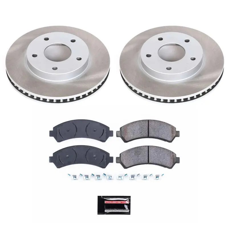 Power Stop 97-01 Oldsmobile Bravada Front Semi-Coated Rotor Kit 1