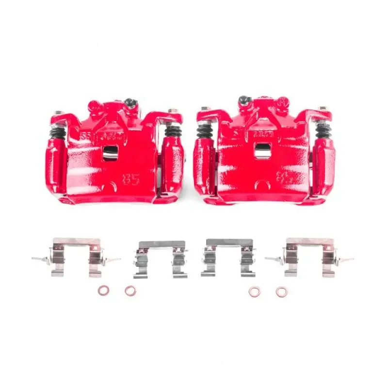 Power Stop 11-17 Nissan Juke Front Red Calipers W/Brackets - Pair 1