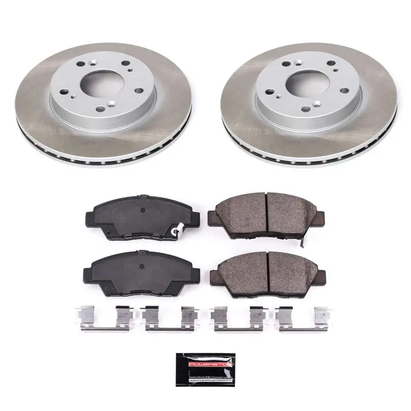 Power Stop 11-15 Honda Cr-Z Front Semi-Coated Rotor Kit 1
