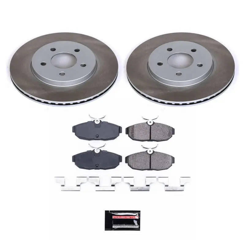 Power Stop 05-11 Ford Mustang Rear Semi-Coated Rotor Kit 1