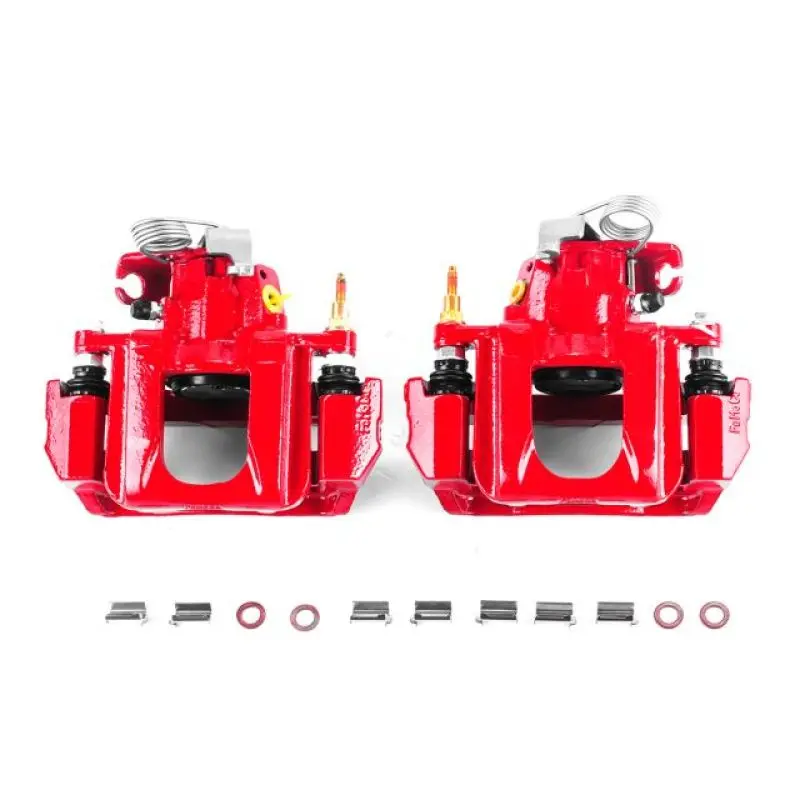 Power Stop 11-14 Ford Edge Rear Red Calipers W/Brackets - Pair 1