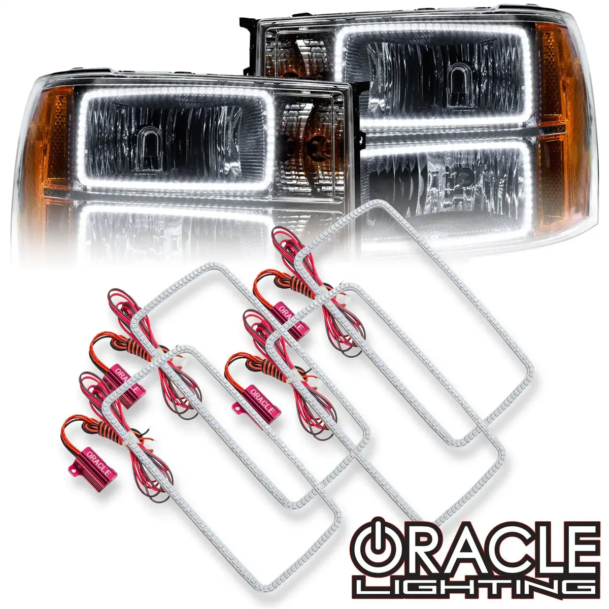 Oracle Lighting 2007-2013 Gmc Sierra Led Headlight Halo Kit (Square Style) 1