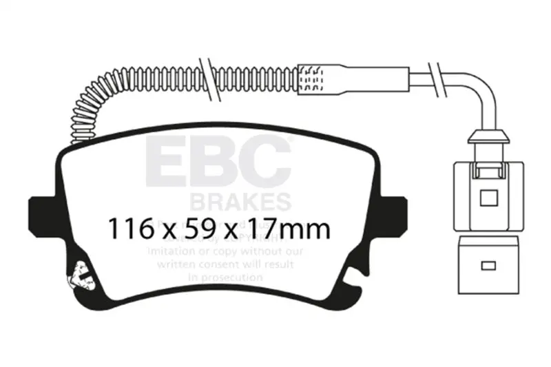 Ebc 78-83 Mazda Rx7 2.3 (1.1 Rotary)(Rear Drums) Ultimax2 Front Brake Pads 1
