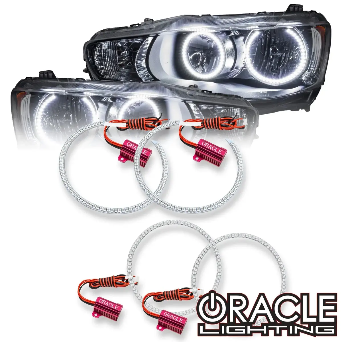 2008-2016 Mitsubishi Lancer/Evo Oracle Halo Kit - Non Projector/Hid 1