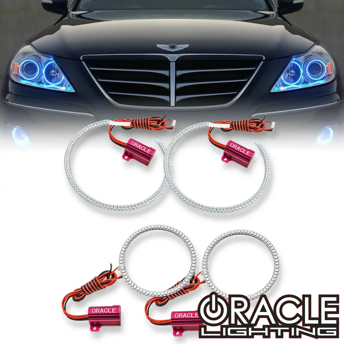 Oracle Lighting 2009-2010 Hyundai Genesis Led Headlight Halo Kit 1