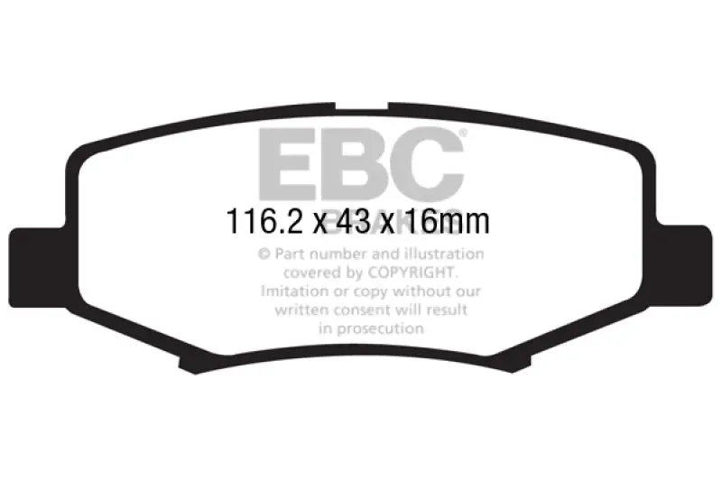 Ebc 06-11 Dodge Nitro 3.7 Ultimax2 Rear Brake Pads 1