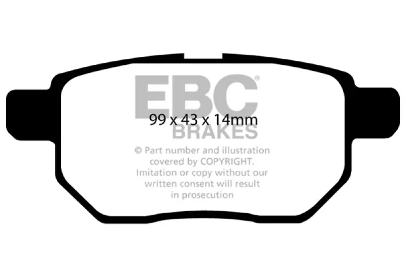 Ebc 09-10 Pontiac Vibe 1.8 Ultimax2 Rear Brake Pads 1