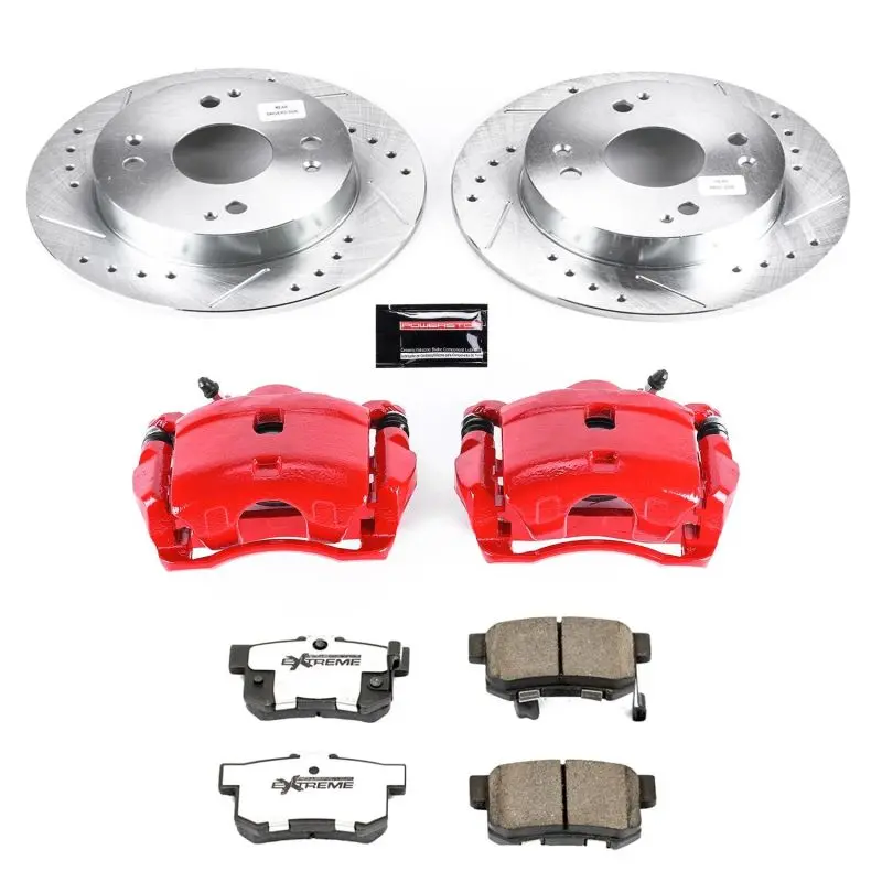 Power Stop 91-97 Honda Accord Rear Z26 Street Warrior Brake Kit W/Calipers 1