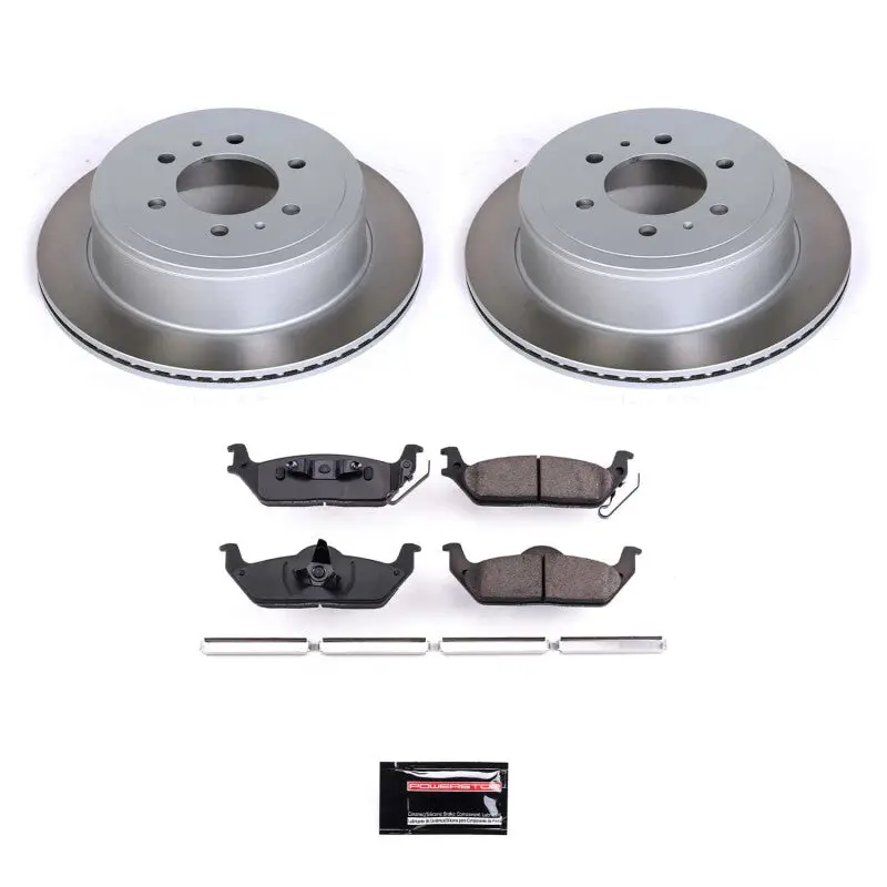 Power Stop 06-08 Lincoln Mark Lt Rear Semi-Coated Rotor Kit 1