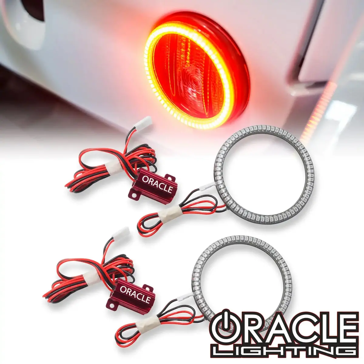 Oracle Lighting 2007-2017 Jeep Wrangler Jk Led Surface Mount Turn Signal Halo Kit 1