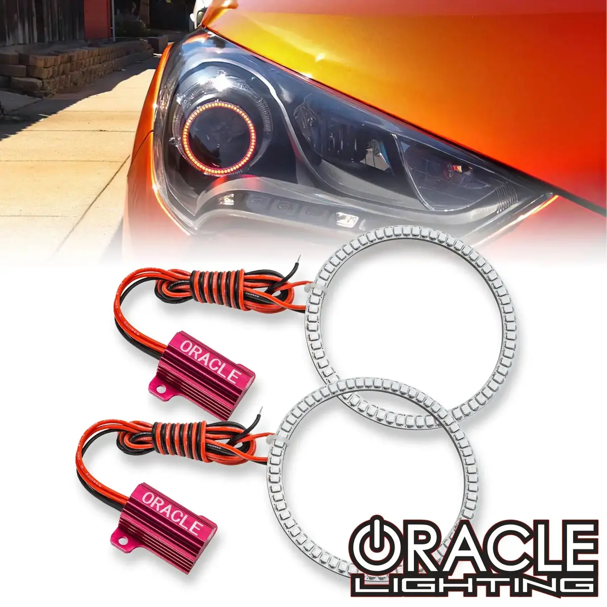 Oracle Lighting 2011-2014 Hyundai Veloster Led Headlight Halo Kit 1