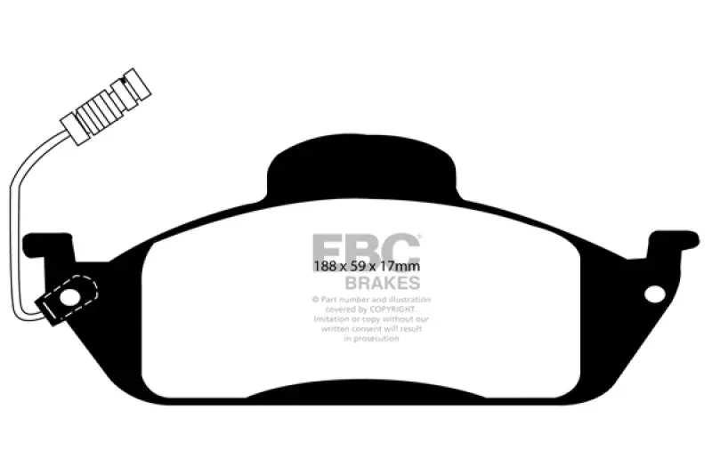 Ebc 98 Mercedes-Benz M-Class (Ml) Ml320 3.2 Ultimax2 Front Brake Pads 1