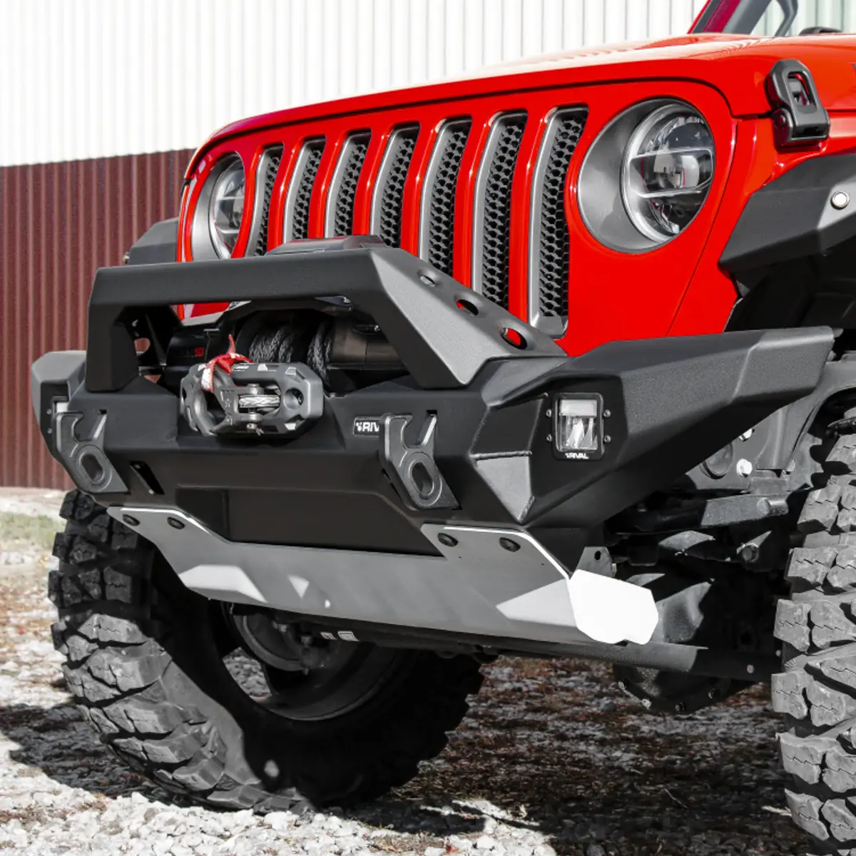 Rival Jeep Wrangler Front Full-Width Aluminum Bumper 2018-2026 Jeep Wrangler Jl 2007-2017 Jeep Wrangler Jk 2020-2026 Jeep Gladiator 1