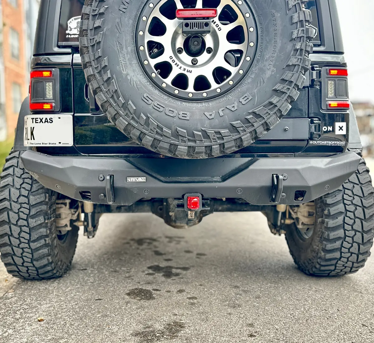 Rival Rear Aluminum Stubby Bumper 2018-2026 Jeep Wrangler Jl 1